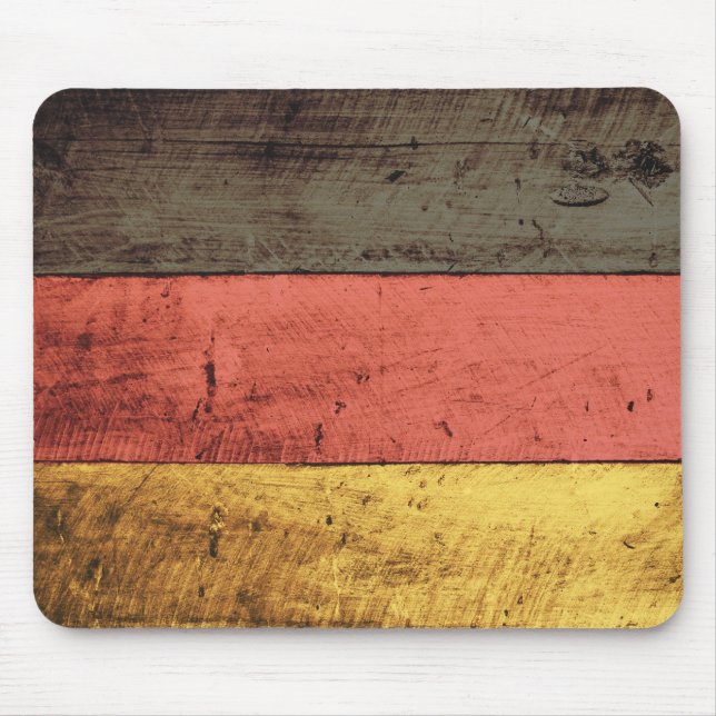 Alfombrilla De Ratón Bandera de Alemania de madera antigua (Frente)