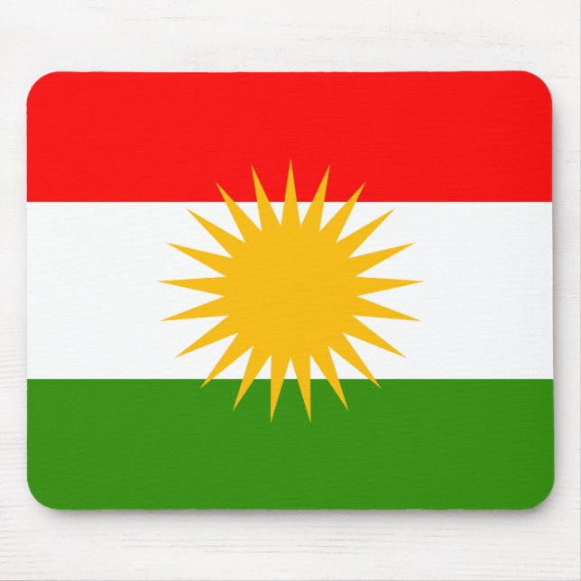 Alfombrilla De Ratón Bandera de alta calidad del Kurdistan (Frente)