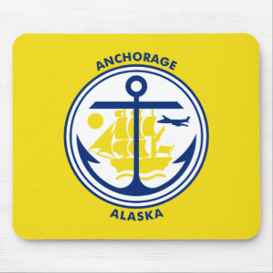 Alfombrilla De Ratón Bandera de Anchorage, Alaska Mouse Pad