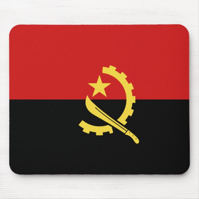 Alfombrilla De Ratón Bandera de Angola Mousepad (Frente)