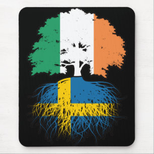 Alfombrilla De Ratón Bandera de árboles sueca de Irlanda irlandesa