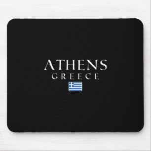 Alfombrilla De Ratón Bandera de Atenas Grecia Vacaciones en Atenas Recu