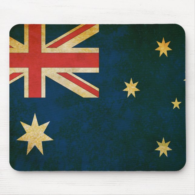 Alfombrilla De Ratón Bandera de Australia vintage Grunge (Frente)