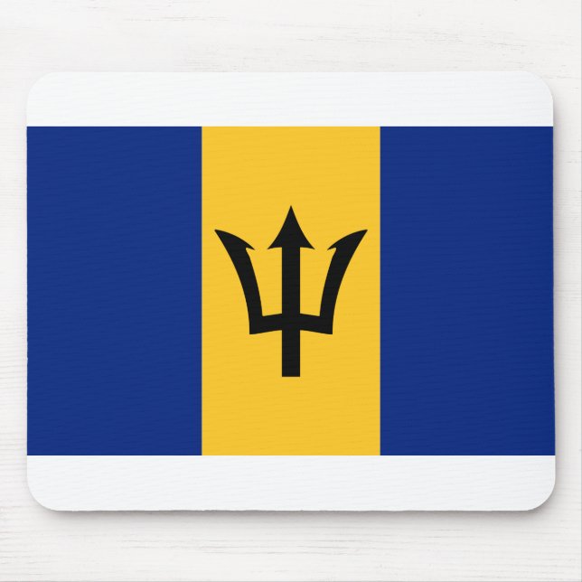 Alfombrilla De Ratón Bandera de Barbados (Frente)