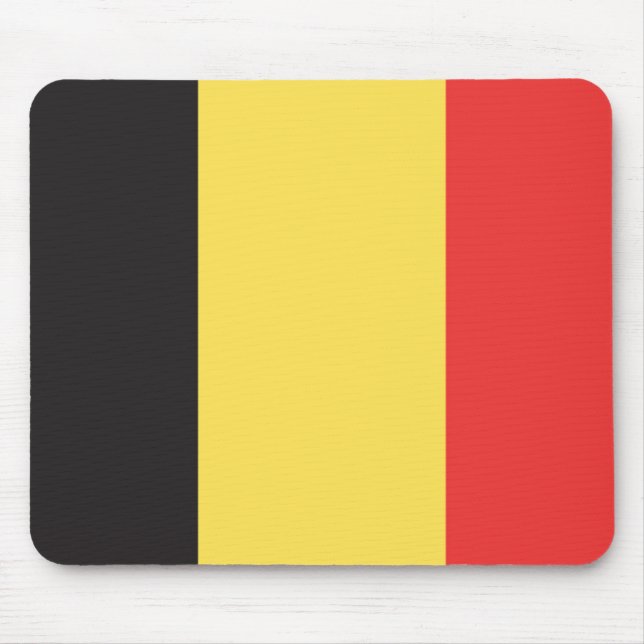 Alfombrilla De Ratón Bandera de Bélgica (Frente)