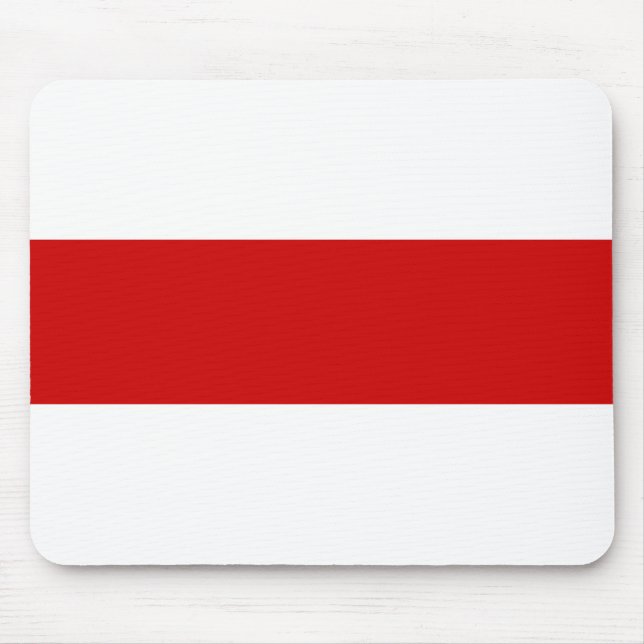 Alfombrilla De Ratón Bandera de Bielorrusia (rojo y blanco) (Frente)