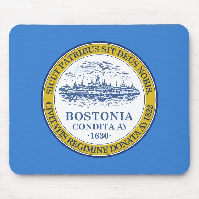 Alfombrilla De Ratón Bandera de Boston, almohadilla del ratón de Massac (Frente)