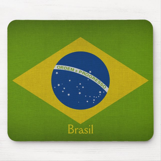 Alfombrilla De Ratón Bandera de Brasil (Frente)