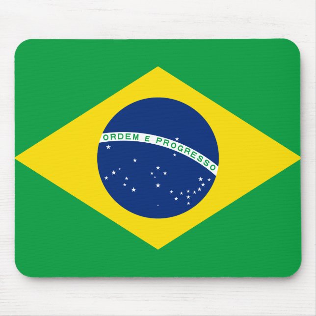 Alfombrilla De Ratón Bandera de Brasil (Brasil) (Frente)