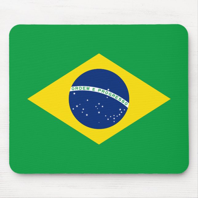 Alfombrilla De Ratón Bandera de Brasil Patriótica (Frente)