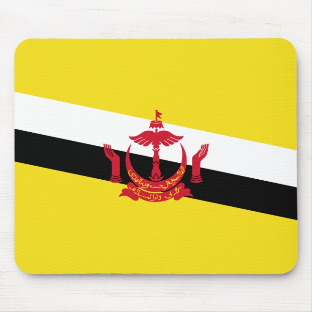 Alfombrilla De Ratón Bandera de Brunei (Frente)