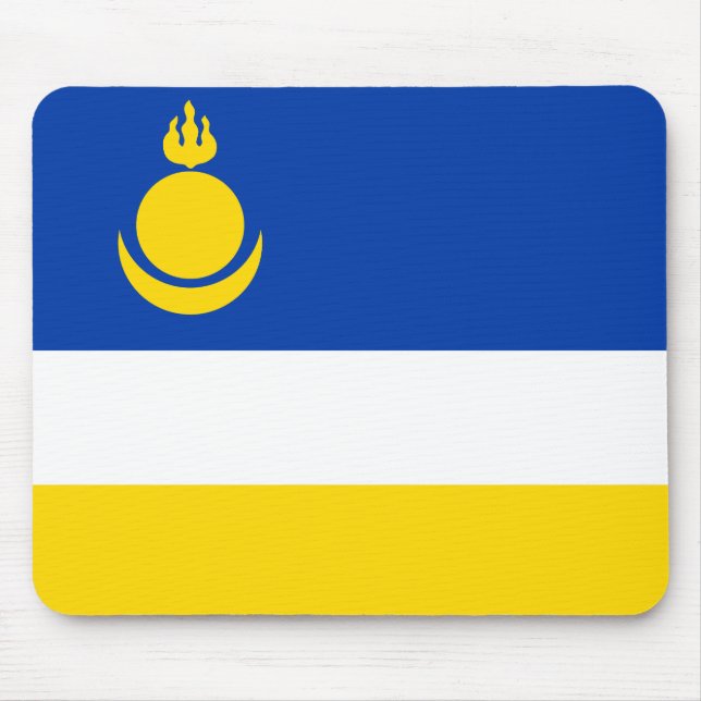 Alfombrilla De Ratón Bandera de Buryatia Patriótica (Frente)