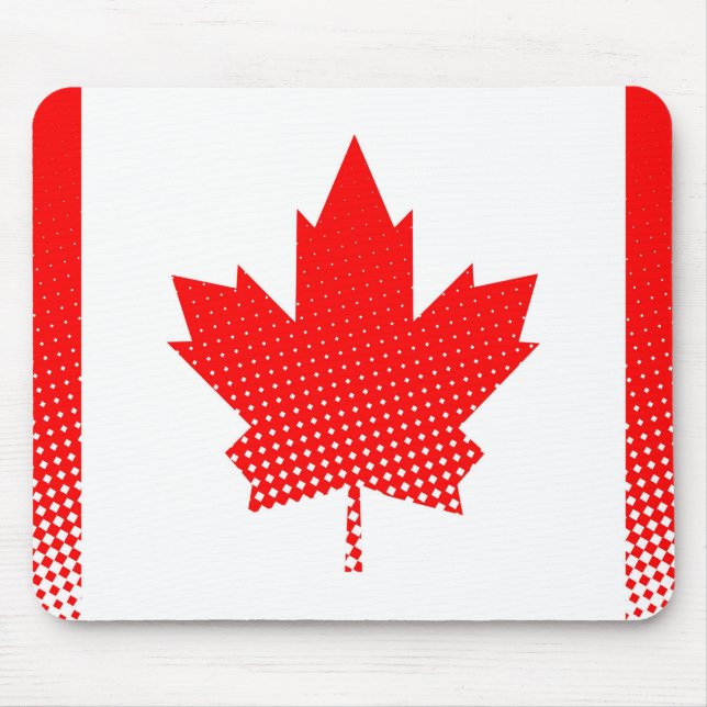 Alfombrilla De Ratón Bandera De Canadá Con Efecto De Medio Tono (Frente)