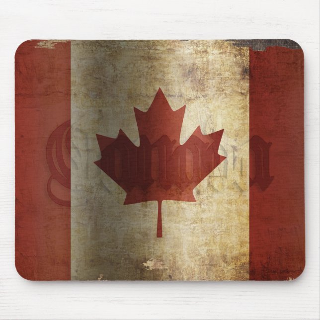 Alfombrilla De Ratón Bandera de Canadá / Grunge... (Frente)