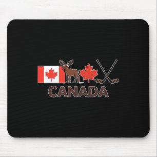 Alfombrilla De Ratón Bandera de Canadá Hoja de Arce Canadiense Ciervo H