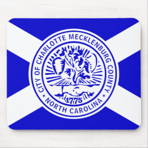 Alfombrilla De Ratón Bandera de Charlotte, Carolina del Norte