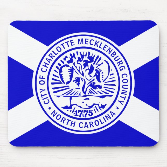 Alfombrilla De Ratón Bandera de Charlotte, Carolina del Norte (Frente)