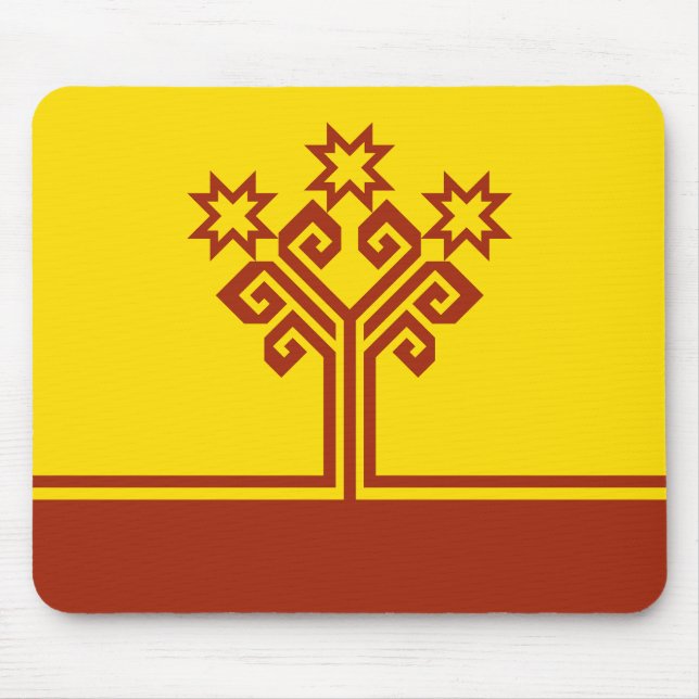 Alfombrilla De Ratón Bandera de Chuvasia (Frente)