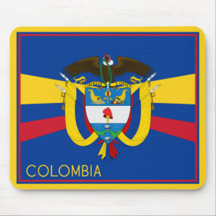 Alfombrilla De Ratón Bandera De Colombia Y Escudo De Armas