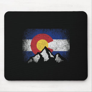 Alfombrilla De Ratón Bandera de Colorado Montaña Esquí Invierno Regalo 