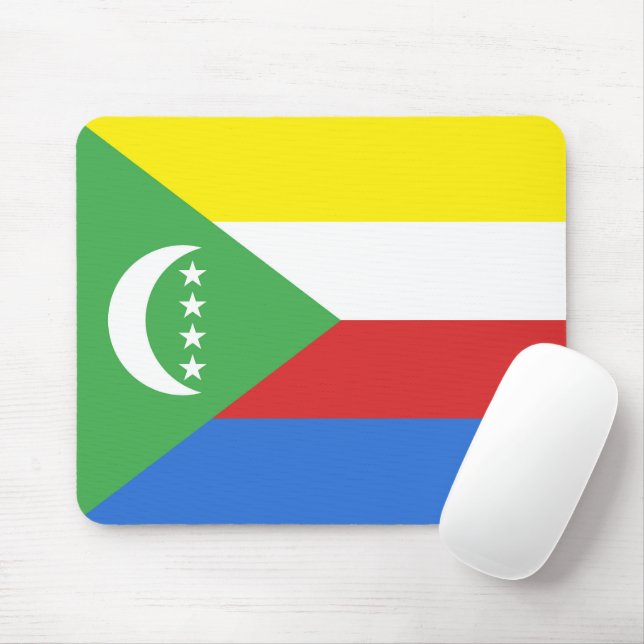 Alfombrilla De Ratón bandera de Comoras (Con ratón)
