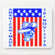 Alfombrilla De Ratón Bandera de cráneo de fabricación estadounidense 10 (Frente)