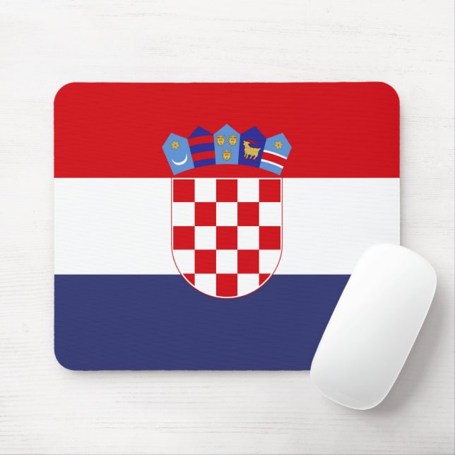 Alfombrilla De Ratón Bandera de Croacia (Con ratón)