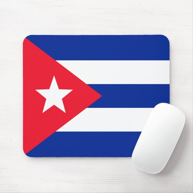 Alfombrilla De Ratón Bandera de Cuba (Con ratón)