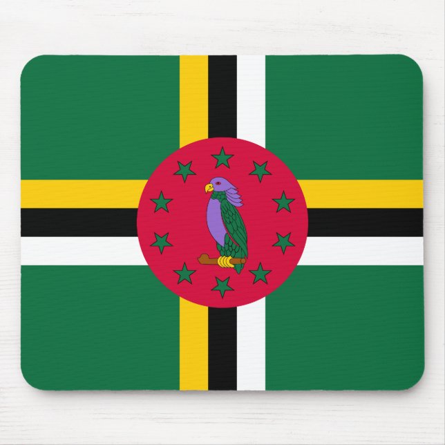 Alfombrilla De Ratón Bandera de Dominica (Frente)