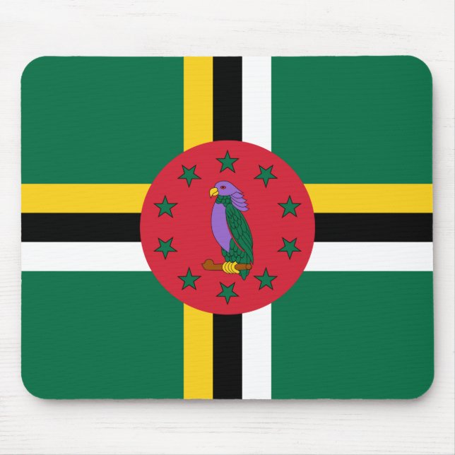 Alfombrilla De Ratón Bandera de Dominica (Frente)