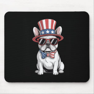 Alfombrilla De Ratón Bandera De Ee.Uu. Patriótica Frenchie 4 De Julio E