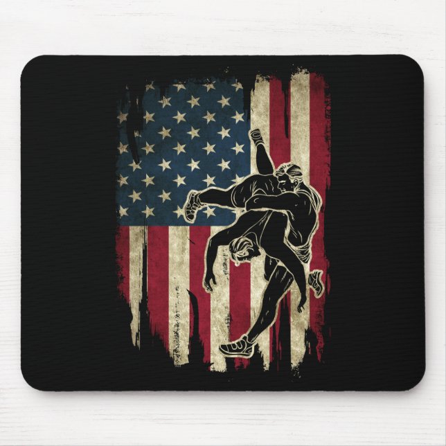 Alfombrilla De Ratón Bandera De Eeuu Luchando Contra La Bandera Estadou (Frente)