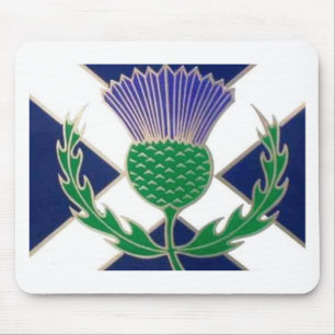 Alfombrilla De Ratón Bandera de Escocia y del cardo