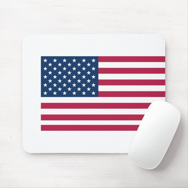 Alfombrilla De Ratón Bandera de Estados Unidos (Con ratón)