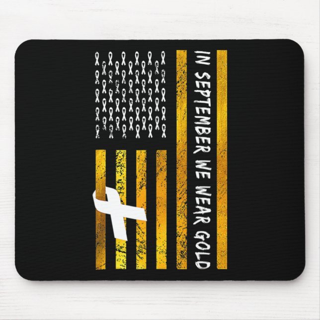 Alfombrilla De Ratón Bandera De Estados Unidos En Septiembre Usamos Cán (Frente)