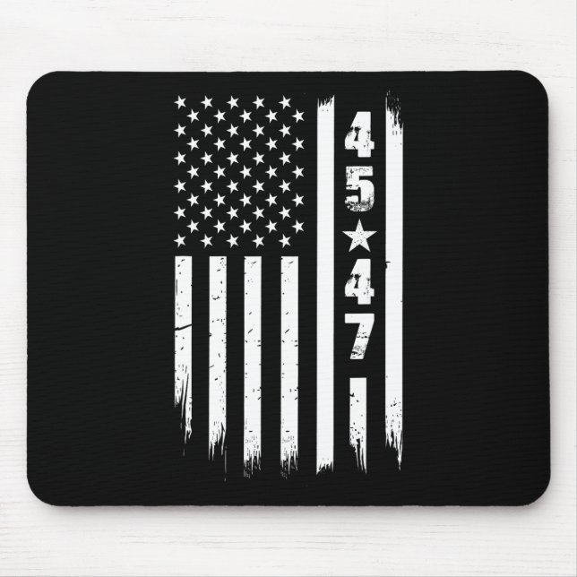 Alfombrilla De Ratón Bandera De Estados Unidos Trump 45 47 (Frente)