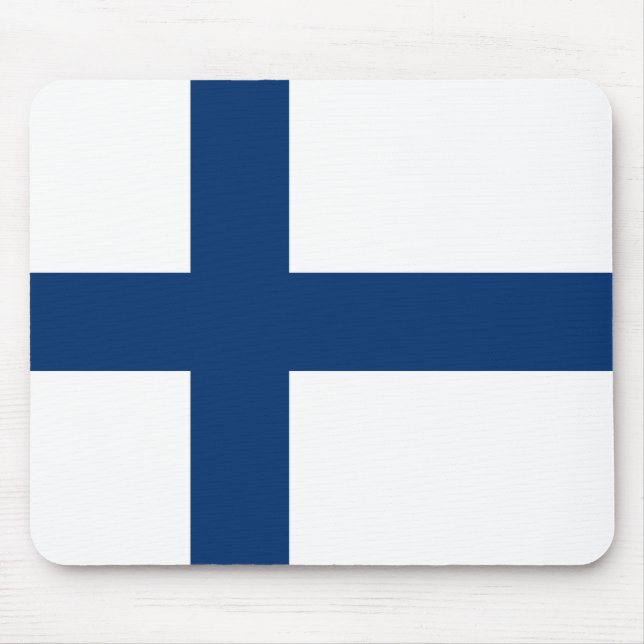 Alfombrilla De Ratón Bandera de Finlandia (Frente)