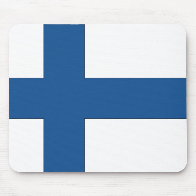 Alfombrilla De Ratón Bandera de Finlandia (Frente)