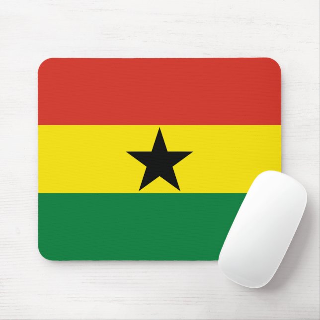 Alfombrilla De Ratón Bandera de Ghana (Con ratón)