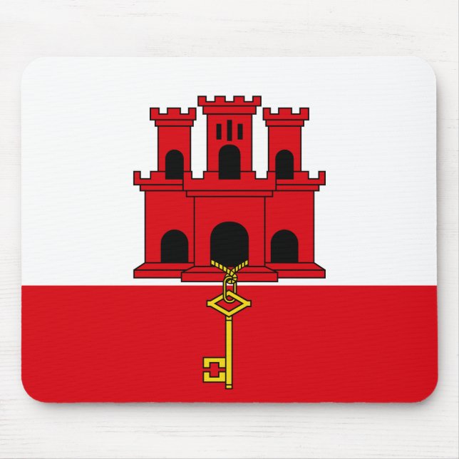 Alfombrilla De Ratón Bandera de Gibraltar (Frente)