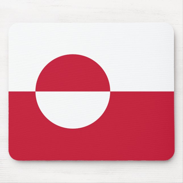 Alfombrilla De Ratón Bandera de Groenlandia (Frente)