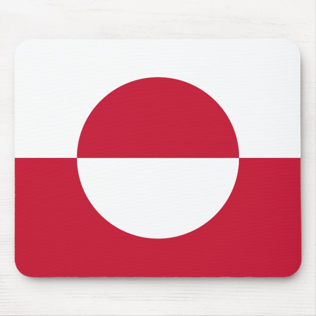 Alfombrilla De Ratón Bandera de Groenlandia (Frente)
