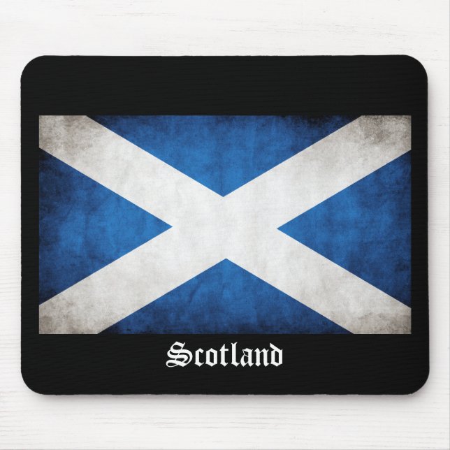 Alfombrilla De Ratón Bandera de Grunge de Escocia (Frente)