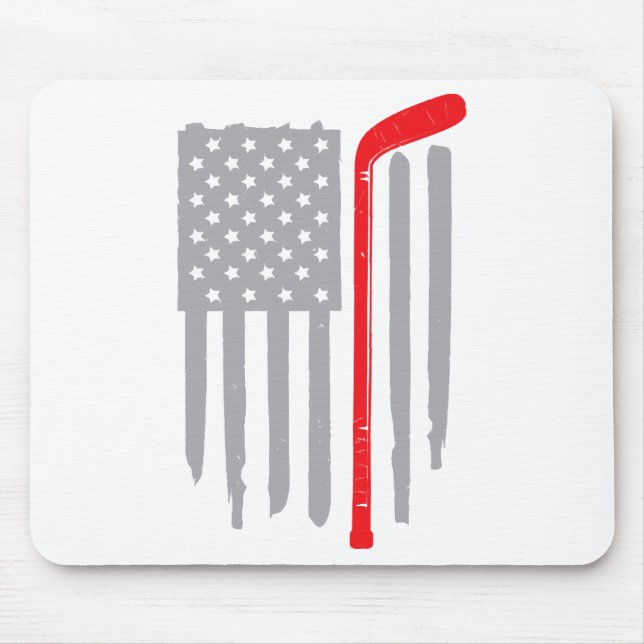 Alfombrilla De Ratón Bandera de hockey estadounidense (Frente)