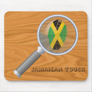 Alfombrilla De Ratón Bandera de huellas digitales de Jamaica