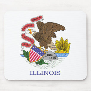 Alfombrilla De Ratón Bandera de Illinois