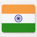 Alfombrilla De Ratón Bandera de India (India)<br><div class="desc">Productos de bandera mundial de personalizable - Por favor,  no dude en añadir su propio texto.</div>