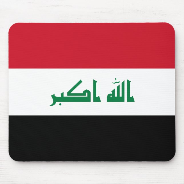 Alfombrilla De Ratón Bandera de Irak (Frente)