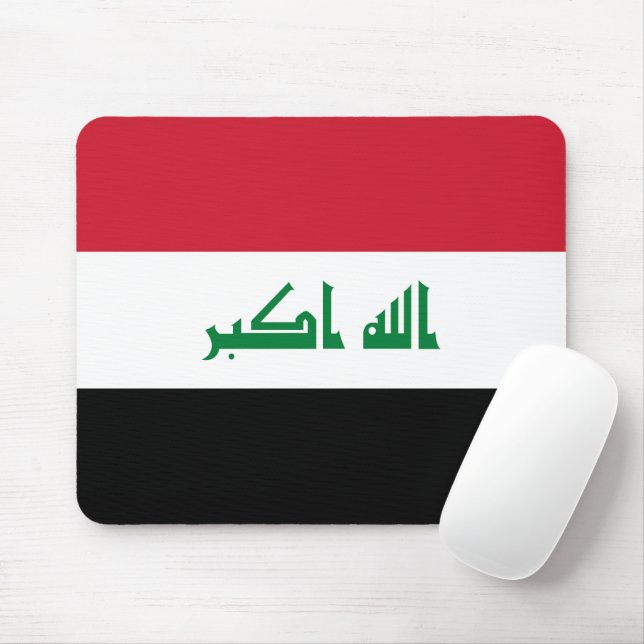 Alfombrilla De Ratón Bandera de Iraq (Con ratón)