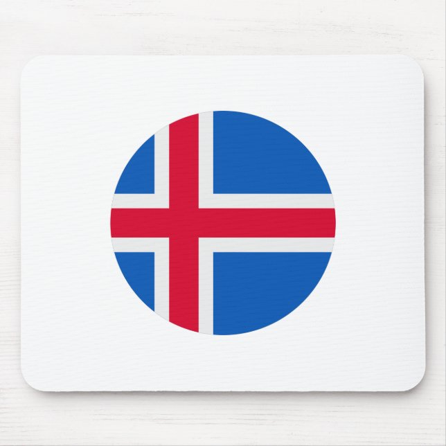 Alfombrilla De Ratón Bandera de Islandia (Frente)